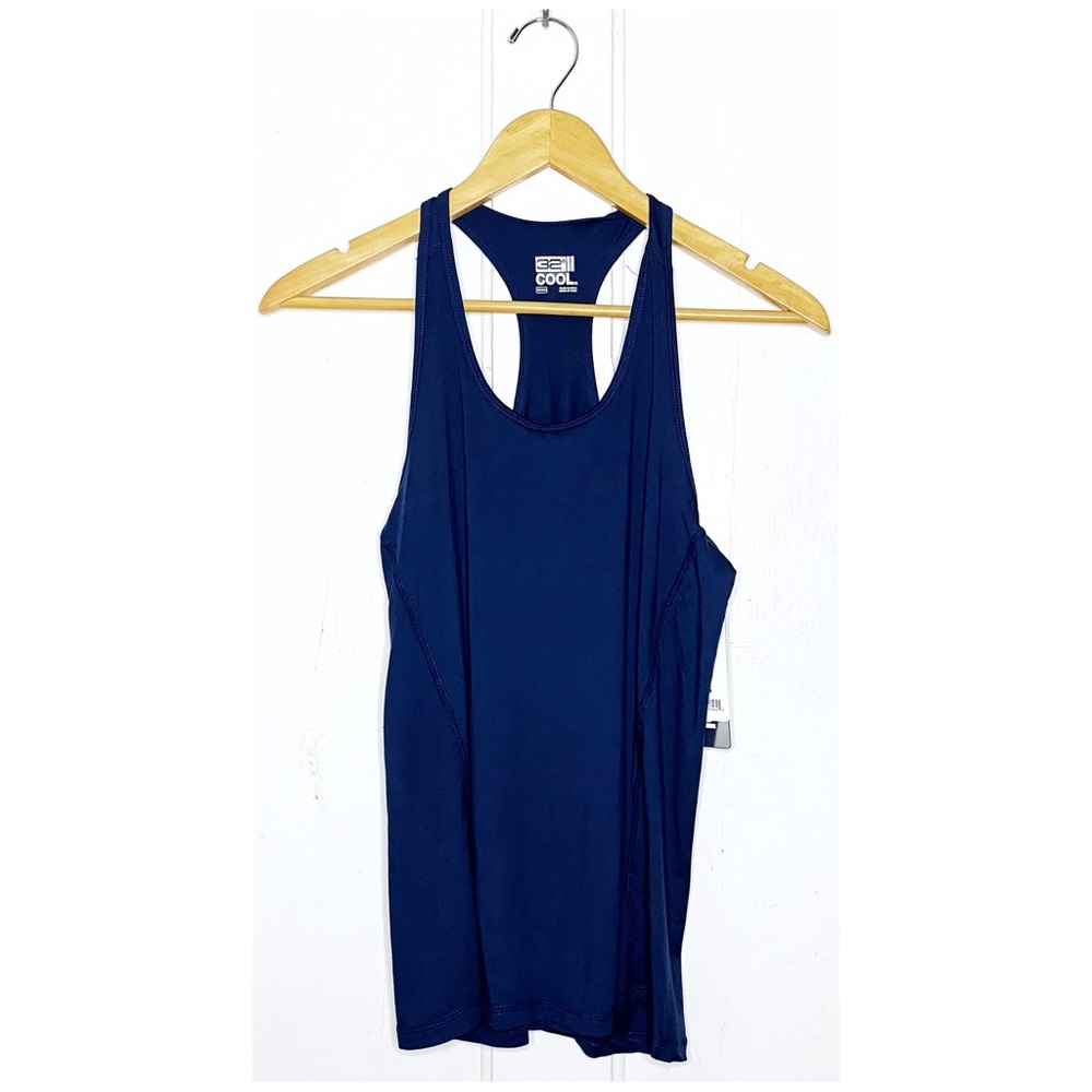 NWT 32 Degrees Cool : size XS : navy blue racerback workout activewear tank top